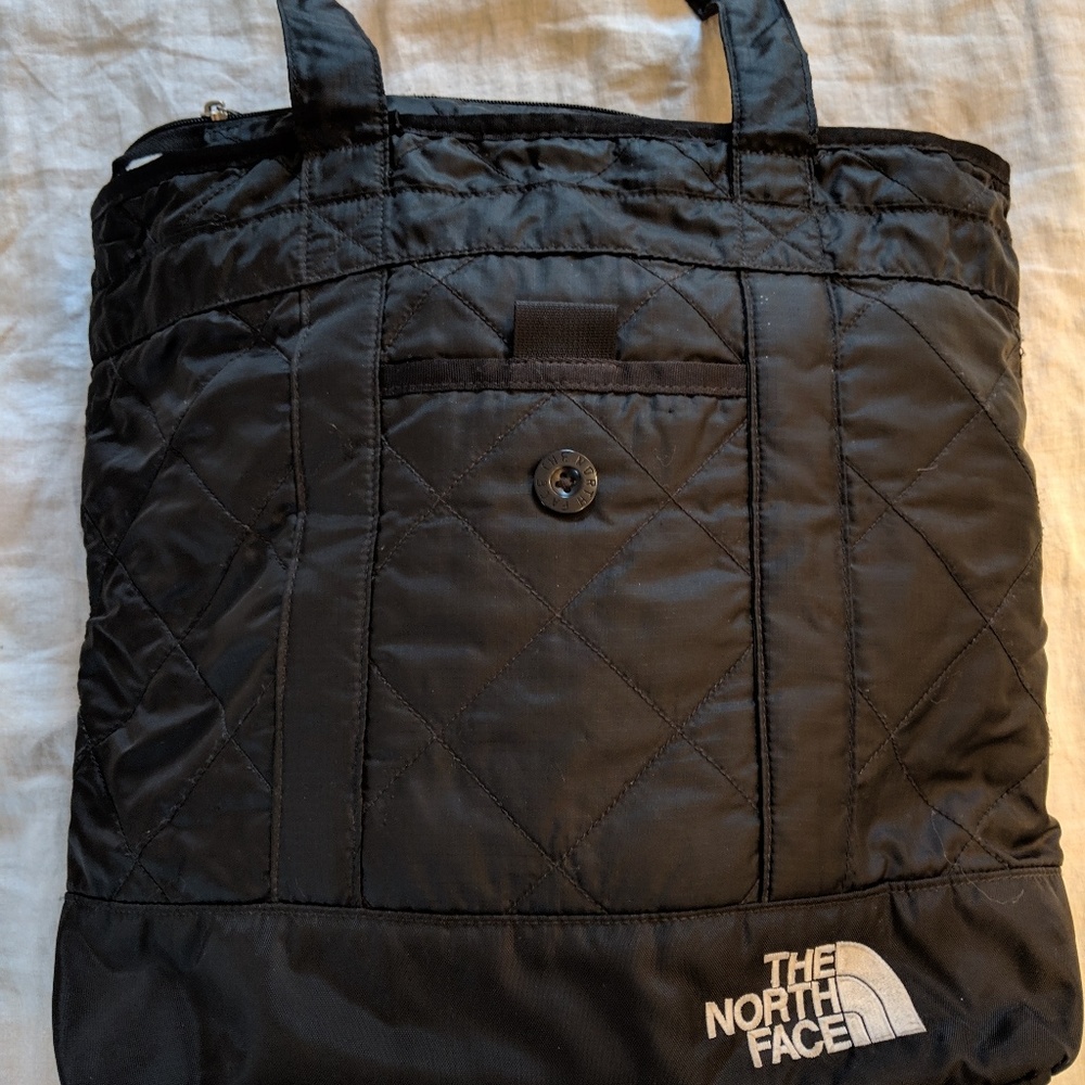 The North Face guilted tote bag